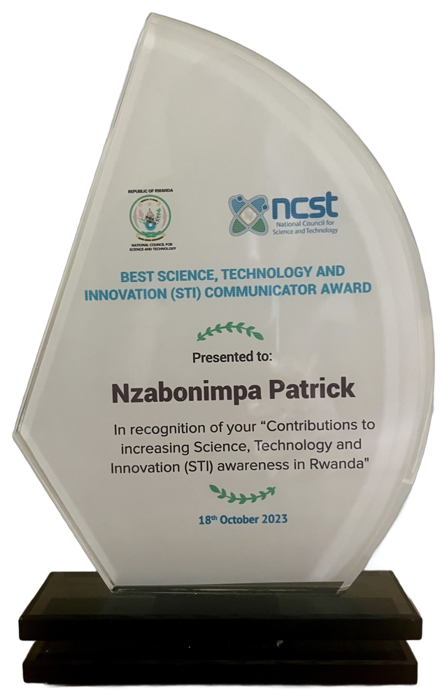 The NCST Best Science, Technology and Innovation Communicator trophy
